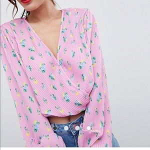 Asos Cropped Wrap Top